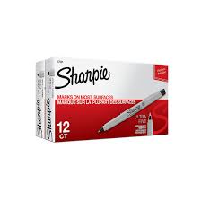 Permanent Marker,Ultra Fine Tip ,Black,12 Count